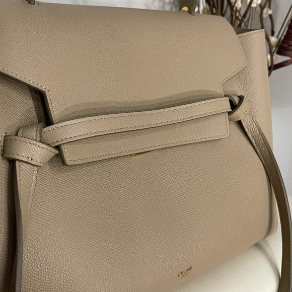 Authentic Celine Mini Belt Bag in Grained Calfskin Light Taupe NEW CONDITION! - Picture 10 of 16